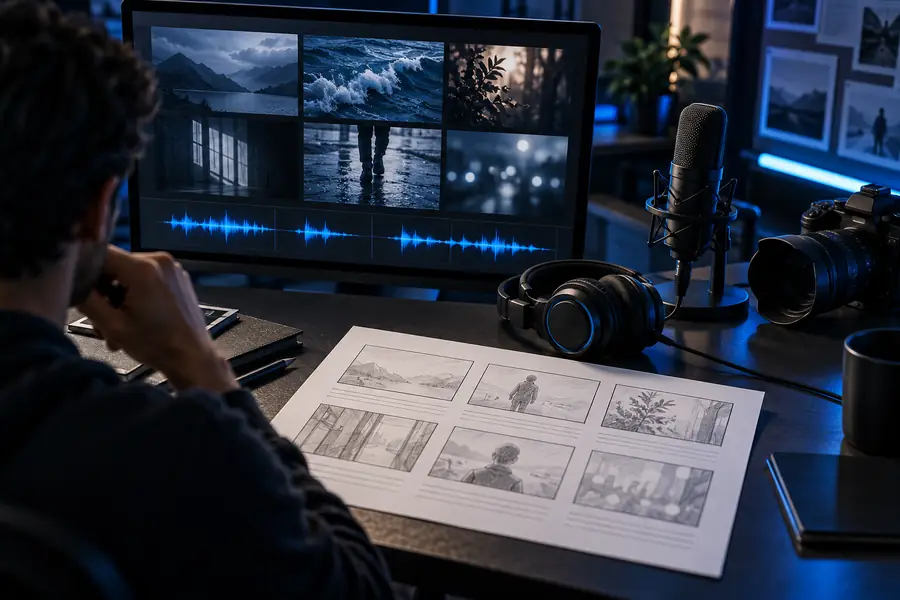 Illustrative image representing an edit before voiceover planning